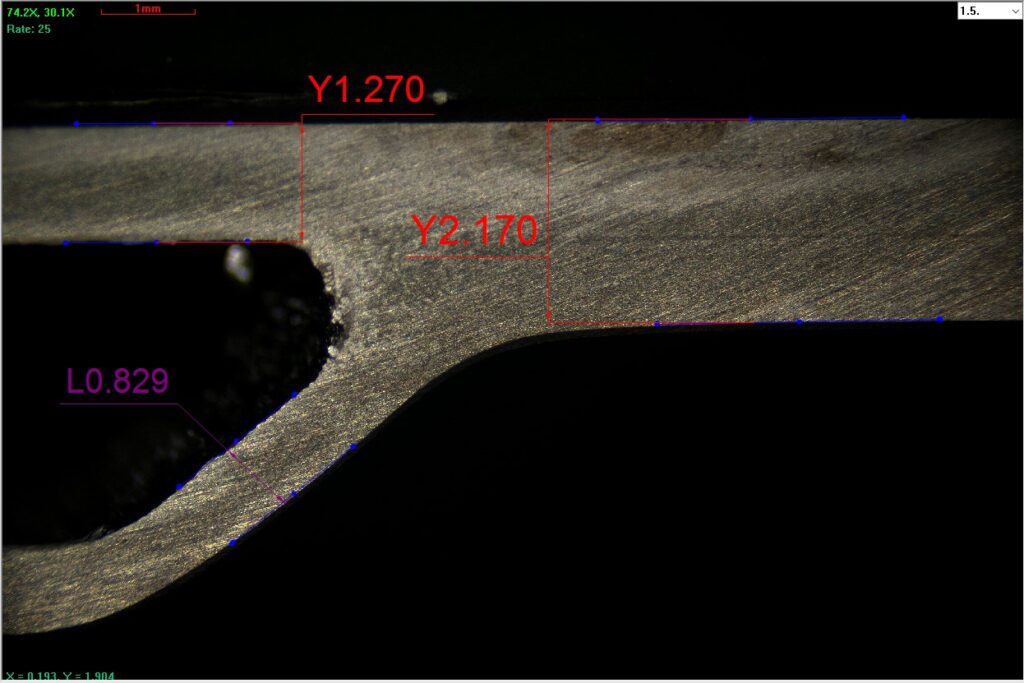 metallographic analysis for battery cooling plate